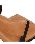 Asher Upholstered Faux Leather Dining Chair with Black Wooden Frame