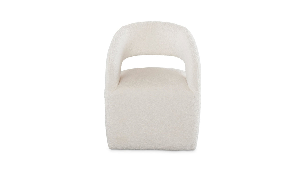 Aries Upholstered Dining Chair with Casters