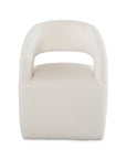 Aries Upholstered Dining Chair with Casters