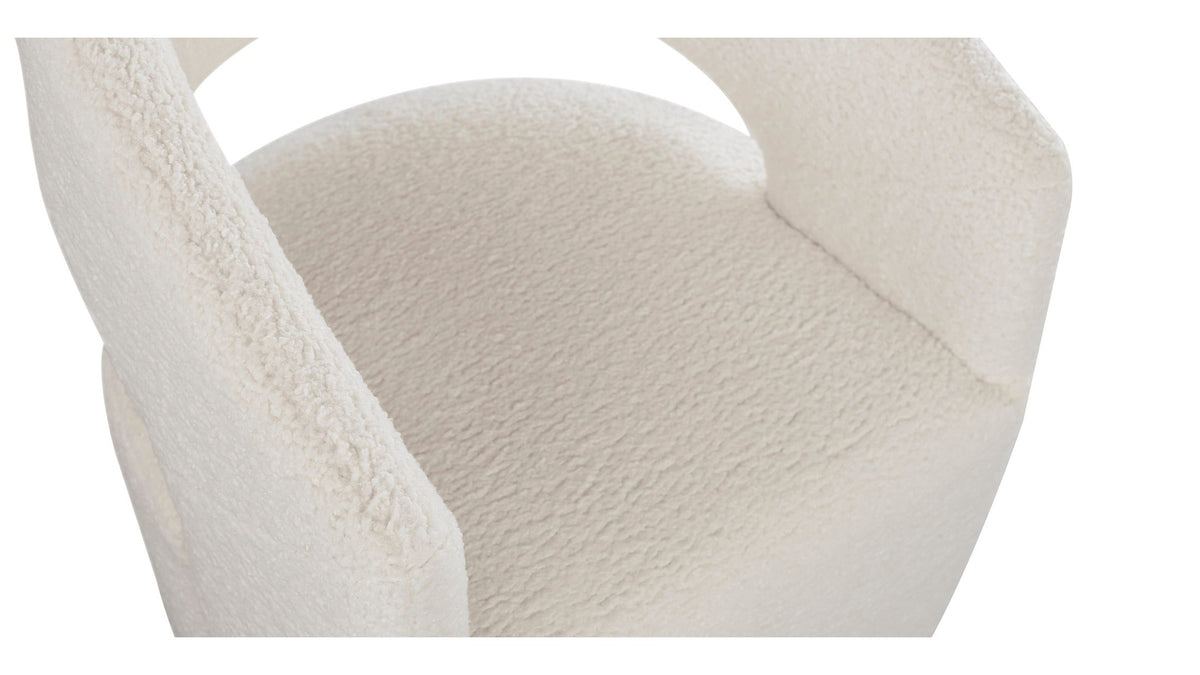 Aries Upholstered Dining Chair with Casters