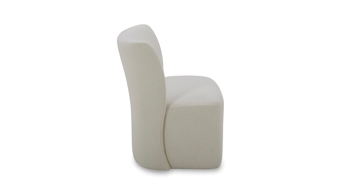 Reed Upholstered Dining Chair with Casters