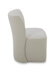 Reed Upholstered Dining Chair with Casters