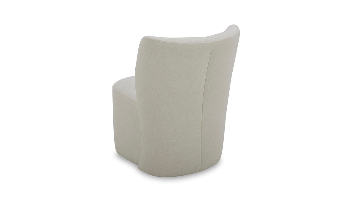 Reed Upholstered Dining Chair with Casters