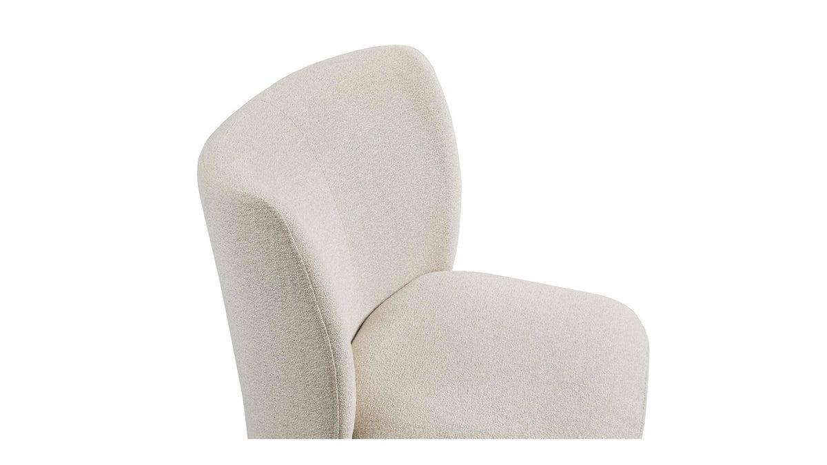 Reed Upholstered Dining Chair with Casters