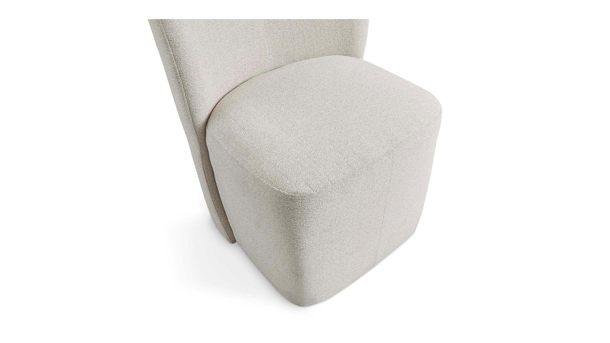 Reed Upholstered Dining Chair with Casters