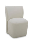 Reed Upholstered Dining Chair with Casters