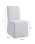 Cameron Upholstered Dining Chair with Casters