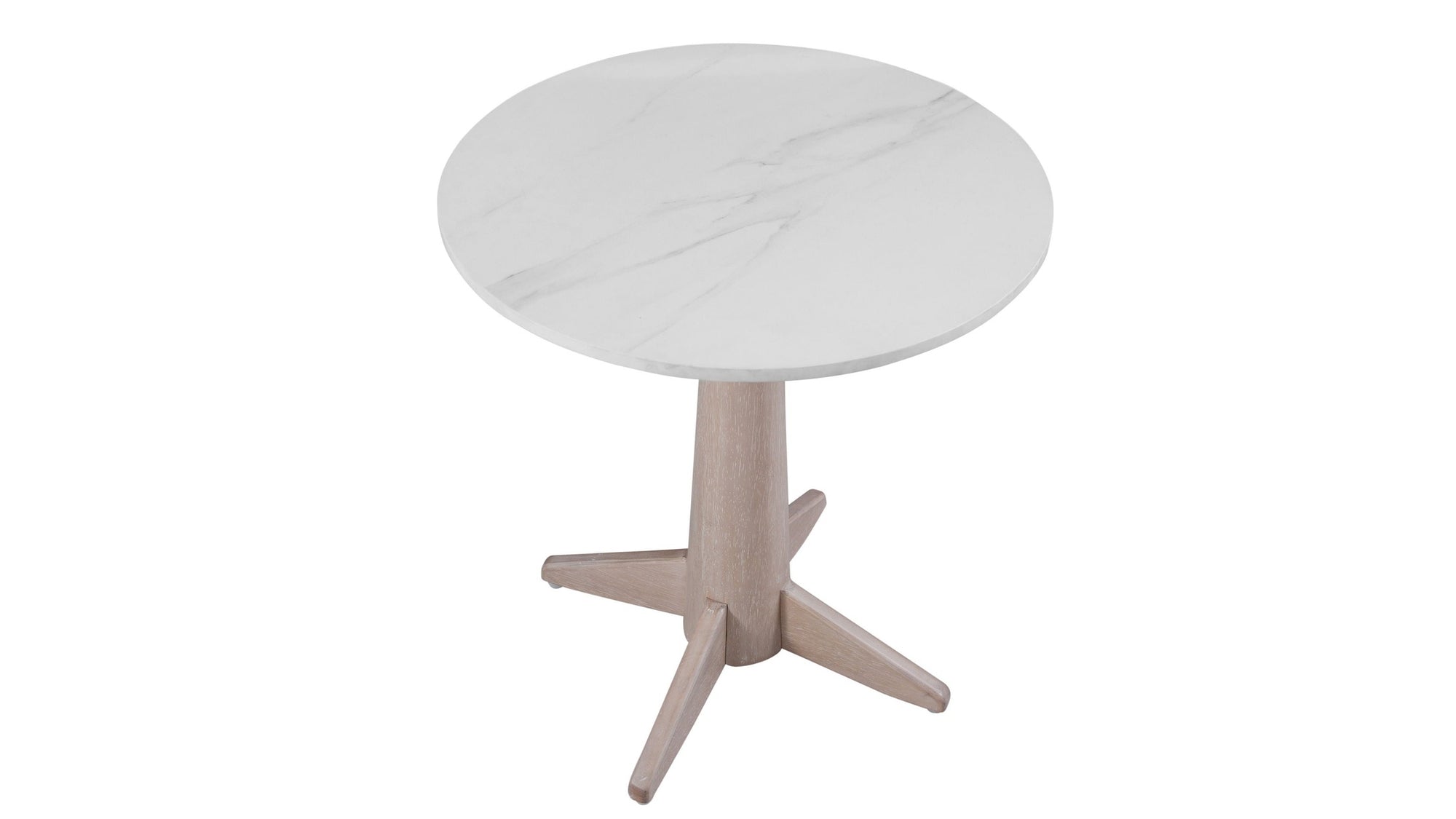 Horizons - End Table - White Oak / White Marble