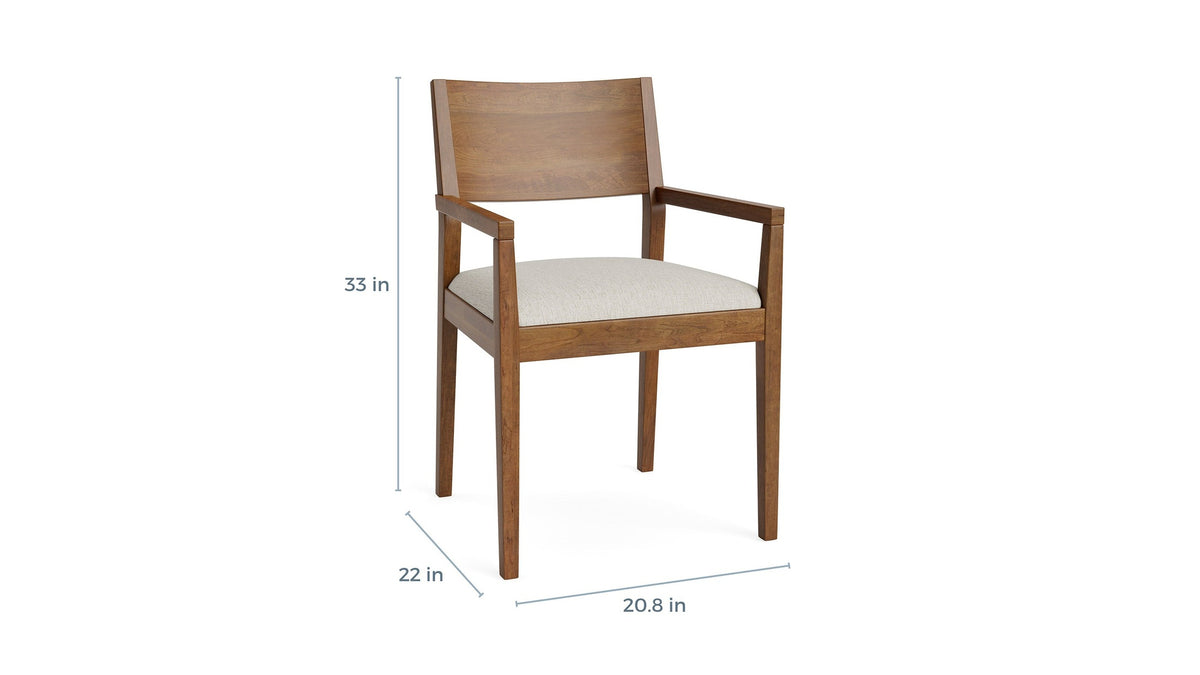 Myers Dining Armchair with Upholstered Seat