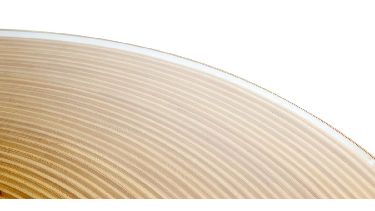 Catalina Woven Round Dining Table with Glass Top