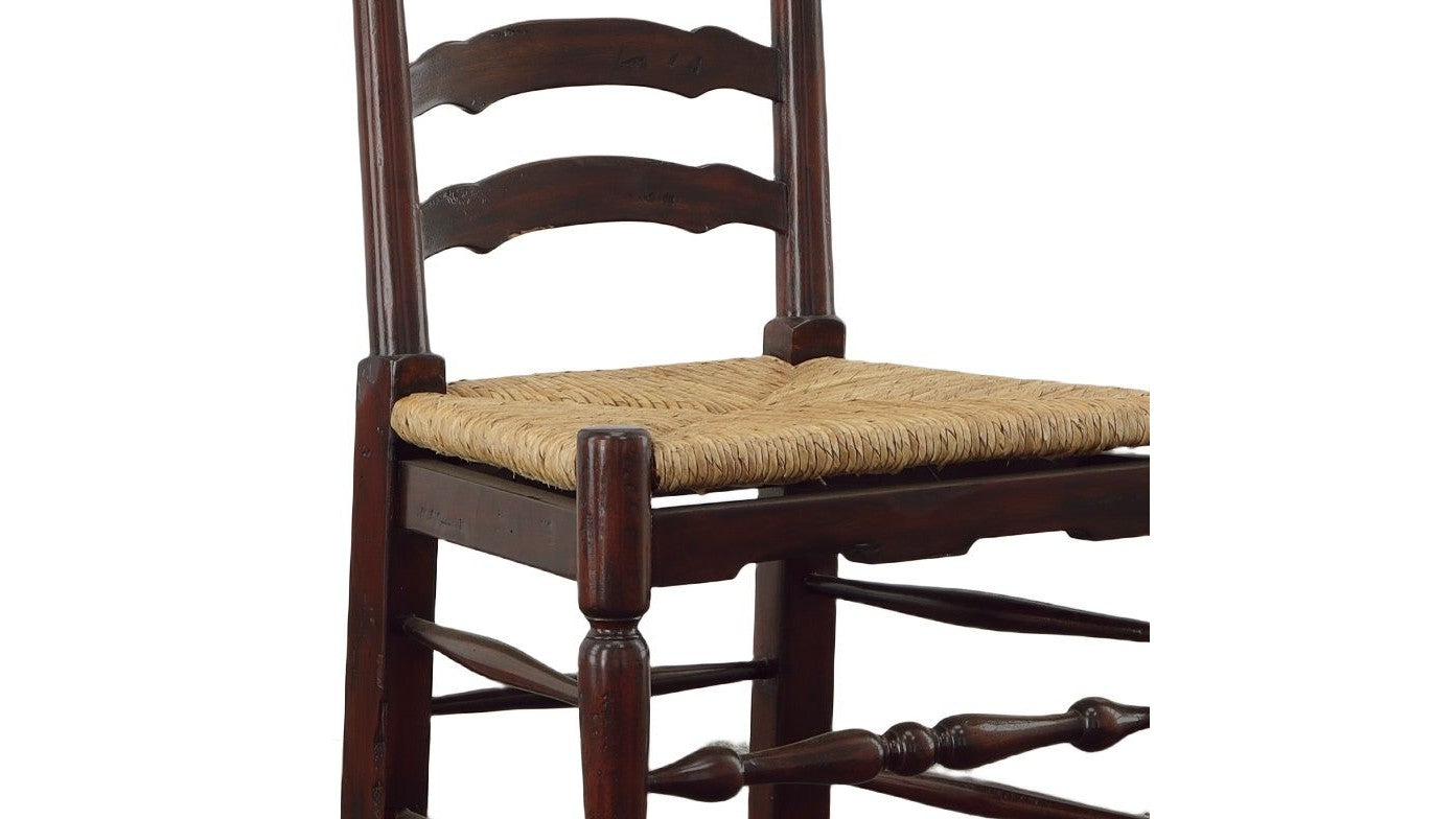 English Country - Ladderback Side Chair Set of 2 - Dark Brown