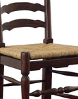 English Country - Ladderback Side Chair Set of 2 - Dark Brown