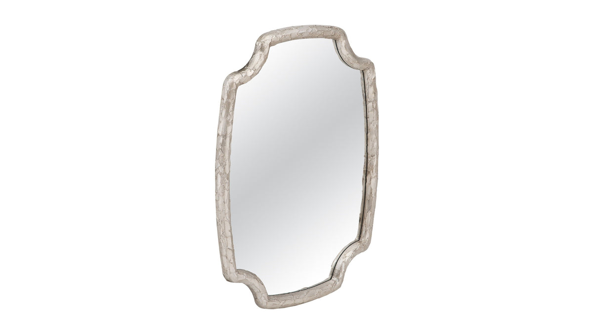 Wishing Stone - Wall Mirror - Antique Silver