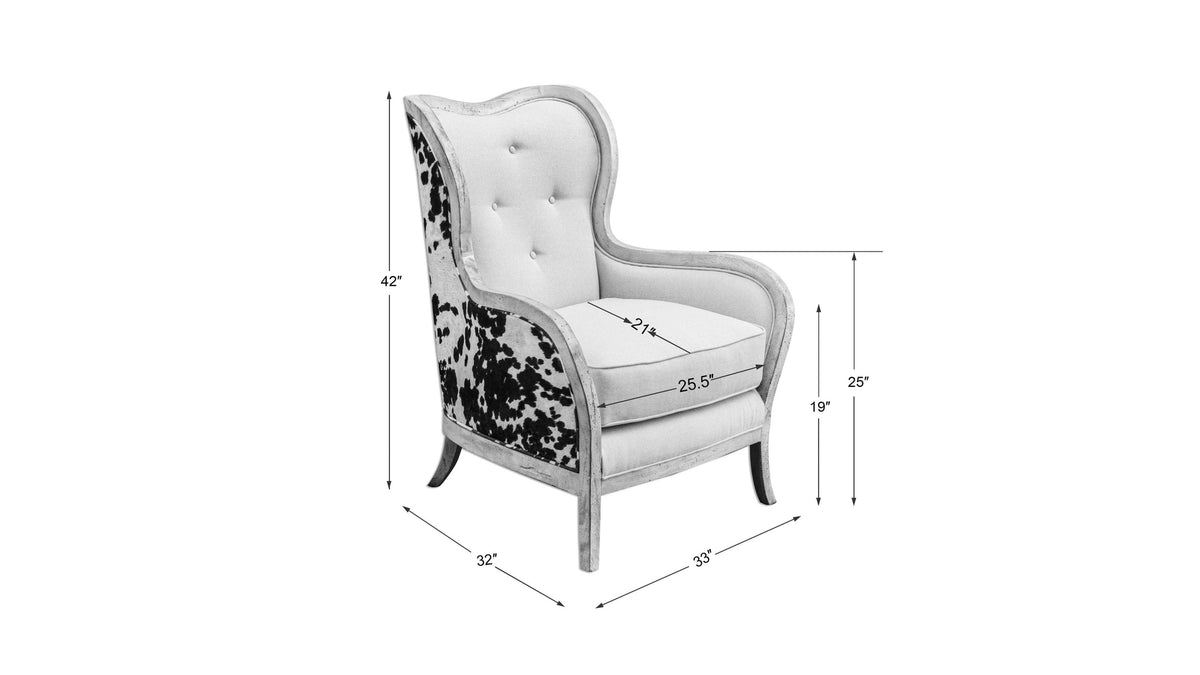 Chalina - High Back Armchair - White