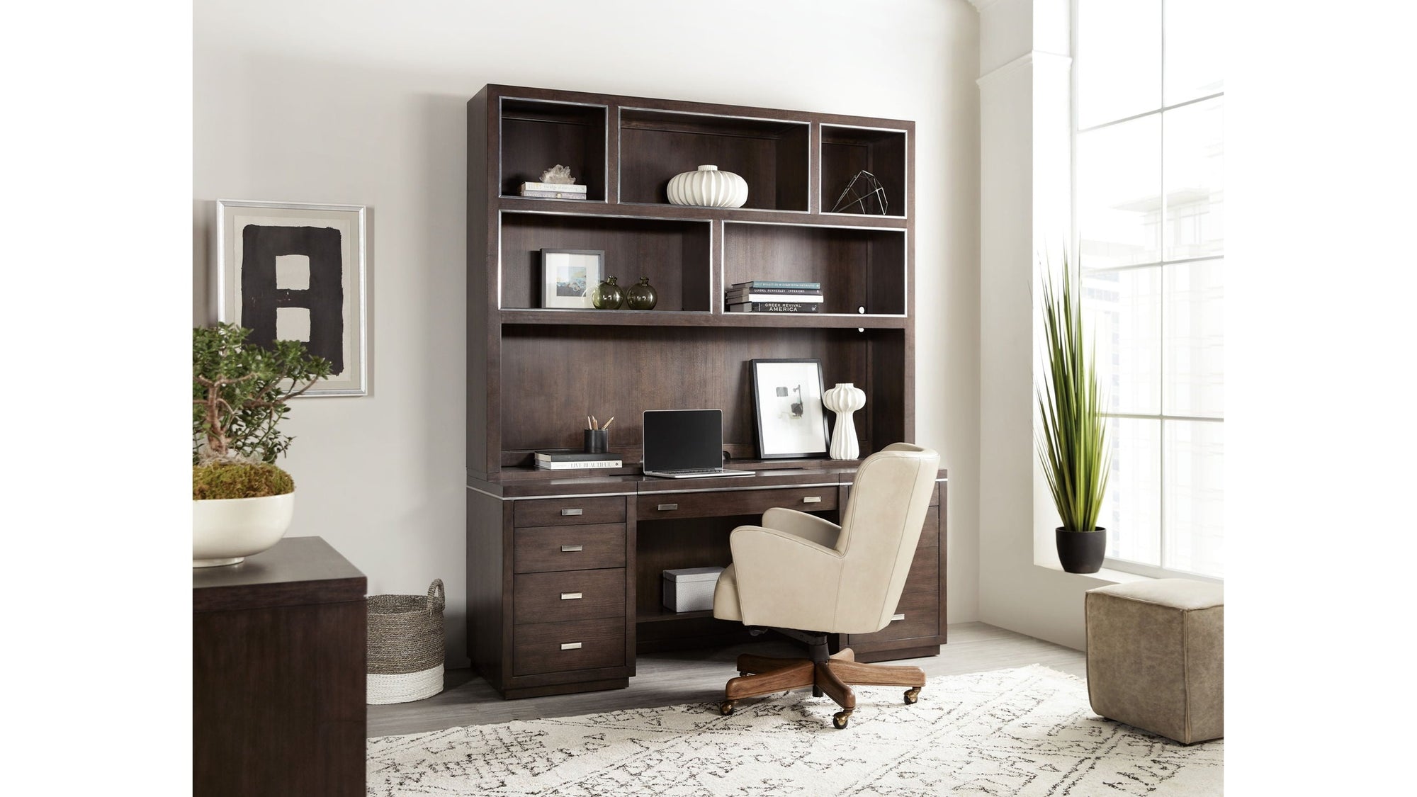 Work Your Way - House Blend Computer Credenza - Dark Brown