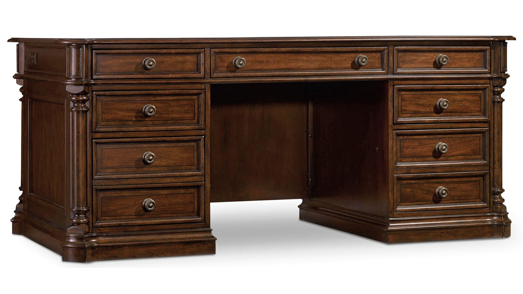 Leesburg - Executive Desk - Dark Brown