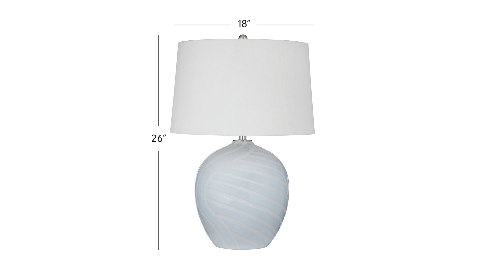 Lyance - Table Lamp - Light Blue / Cream
