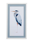 Heron III Framed Print - White