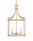 Montreal - 4 Light Brass Lantern Pendant - Gold