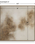 Up In Smoke - Framed Modern Art - Black / Brown / White / Woodtone