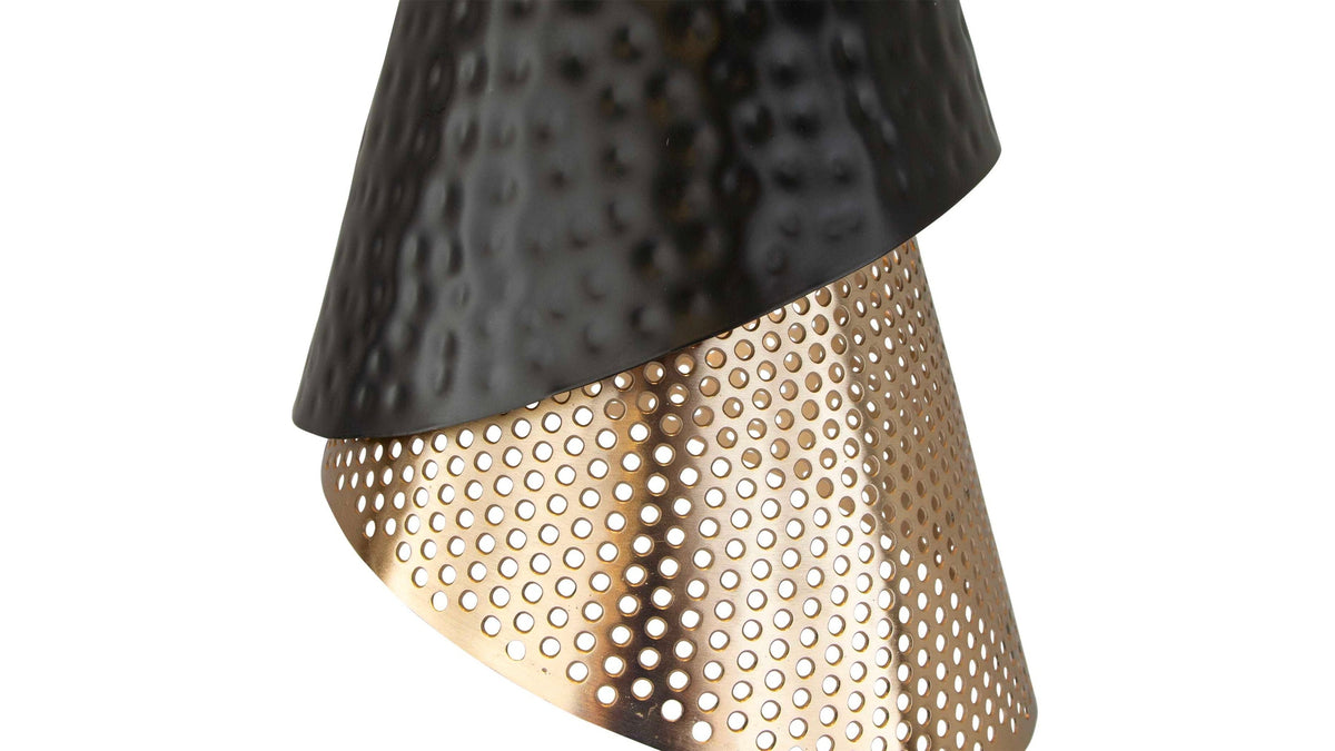 Apollo - 1 Light Mini Pendant - Black / Gold