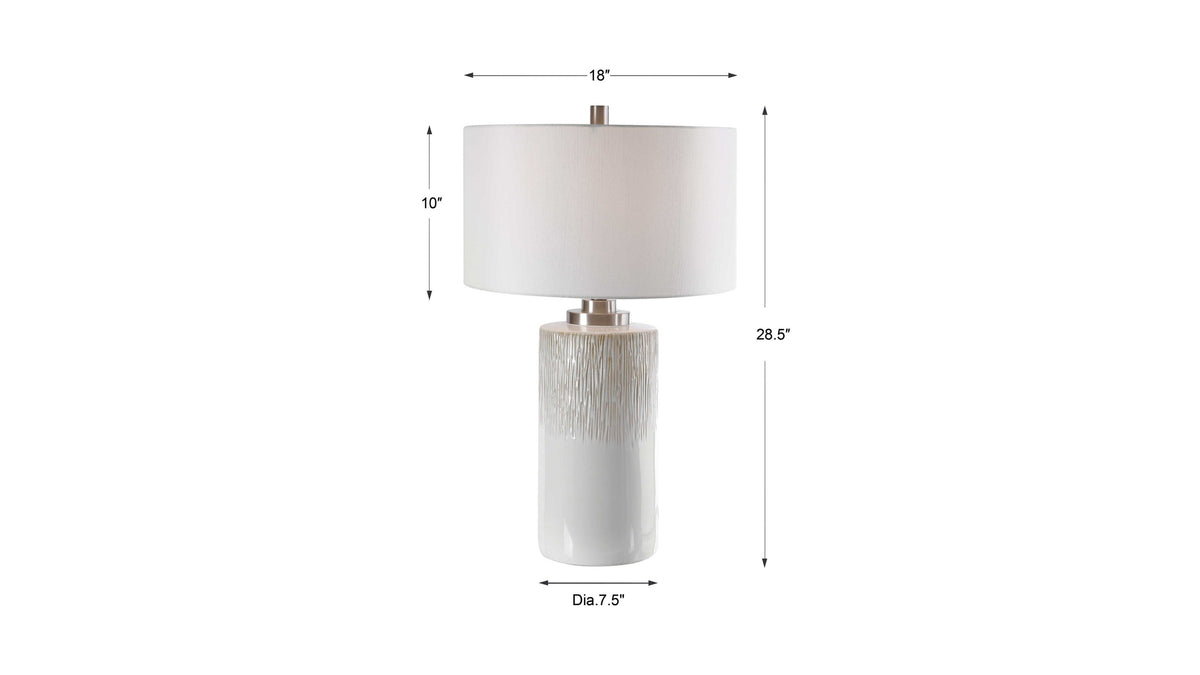 Georgios - Cylinder Table Lamp - White