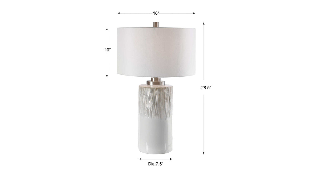 Georgios - Cylinder Table Lamp - White