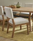 Millwork - Dining Chair Set of 2 - White / Light Brown
