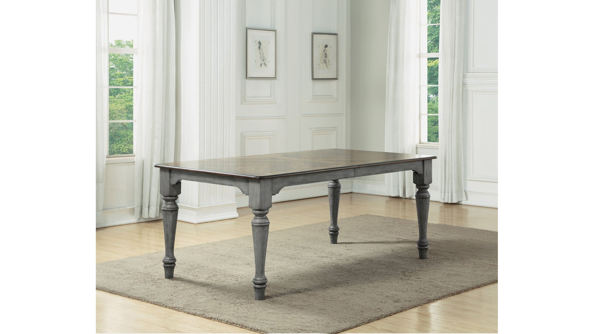 Plymouth - Rectangular Dining Table - Gray