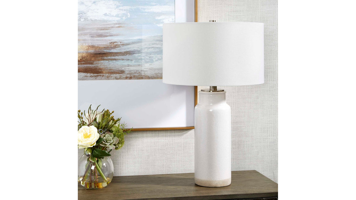 Albany - Farmhouse Table Lamp - White