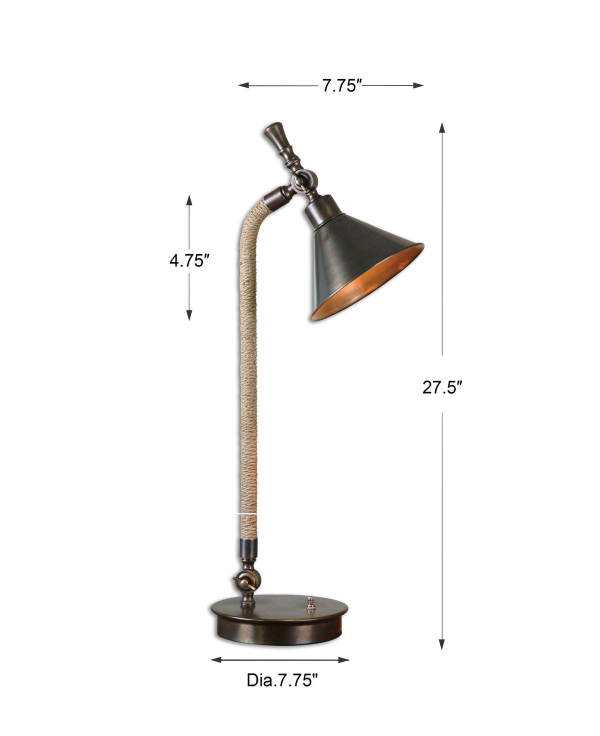 Duvall Task - Lamp - Dark Brown