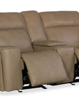 MS - Riverton Power Gliding Console Loveseat With Power Headrest And Lumbar