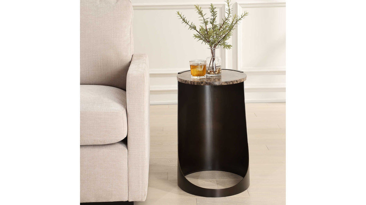 Welling - Modern Metal Side Table - Black