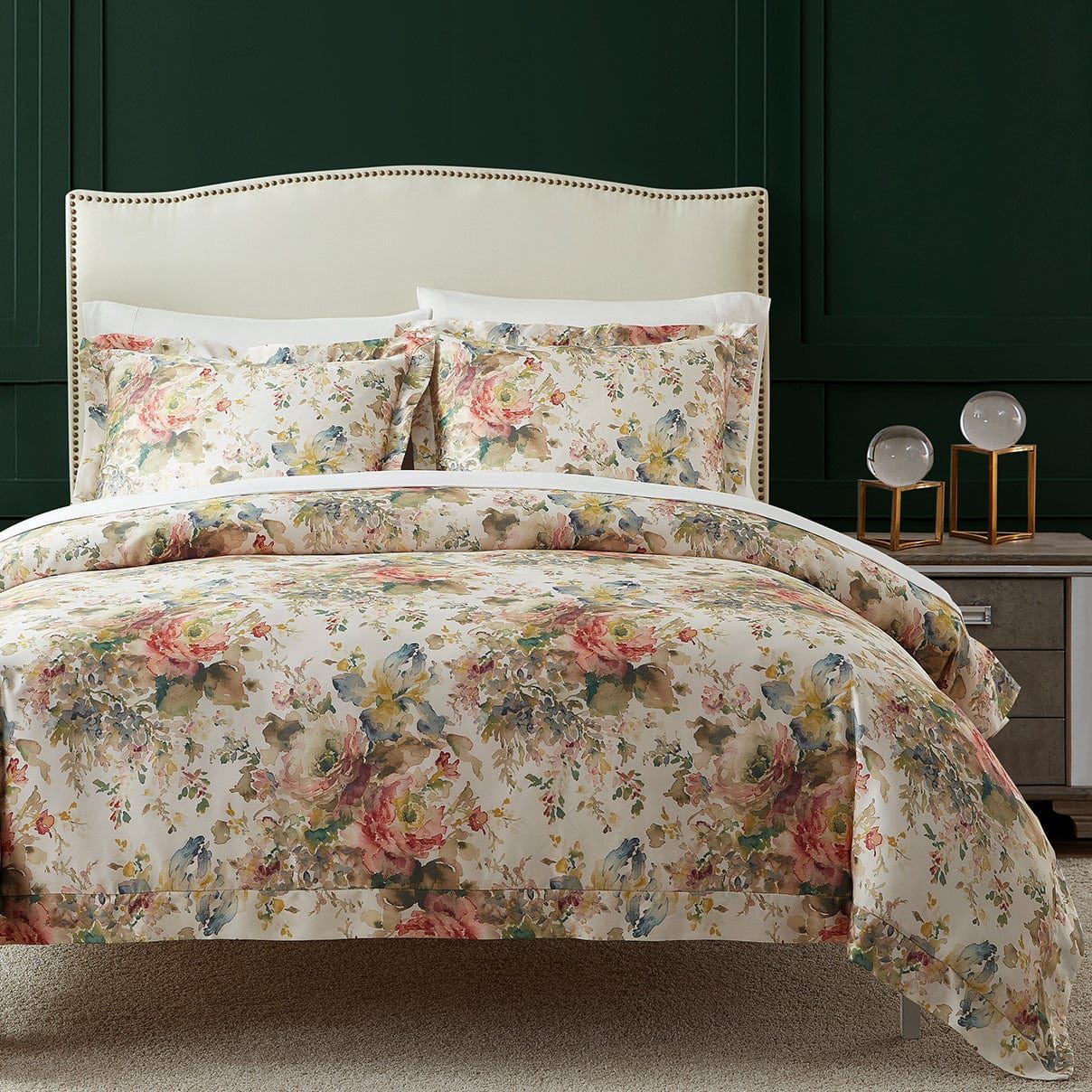 Lyocell - Queen Jardin Eucalyptus Duvet Cover Set (Set of 3) - Salmon