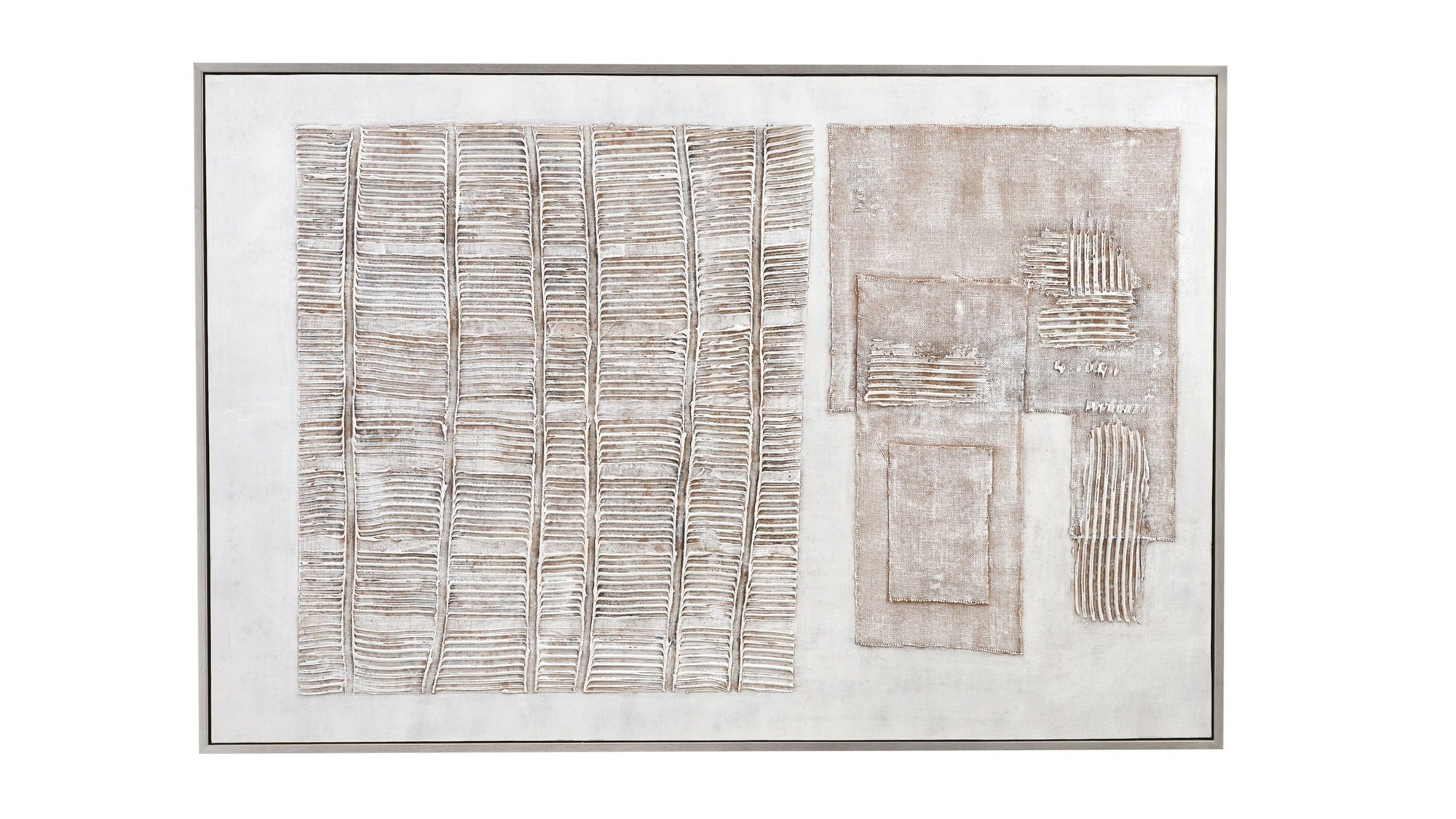 Counted Days Framed Canvas - Beige / White