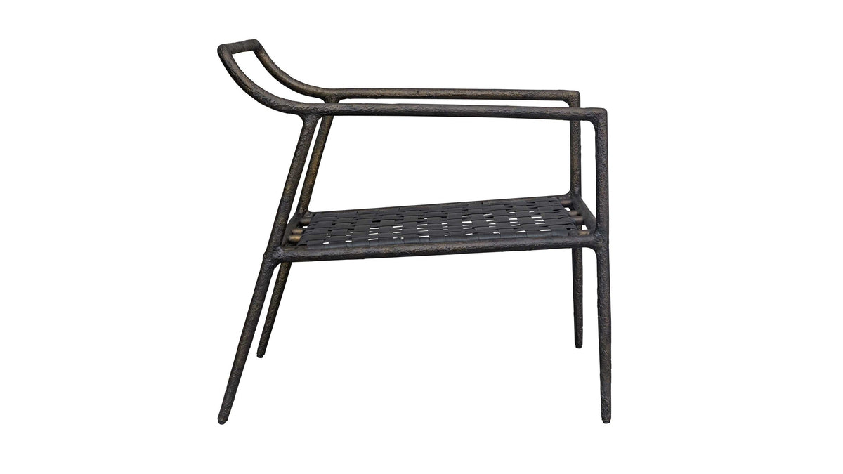 Thayer - Outdoor Upholstered Lounge Chair - Bronze / White