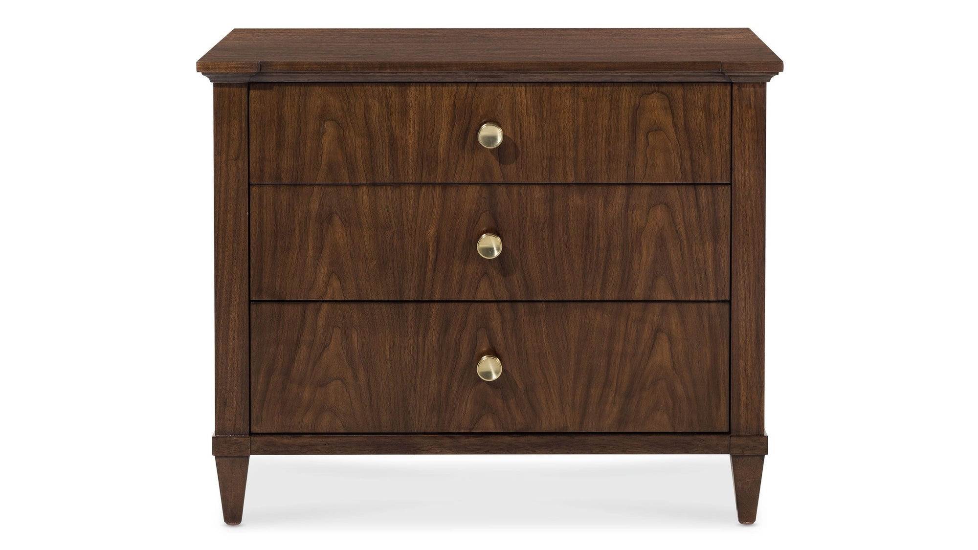 Archives - Three-Drawer Nightstand - Dark Brown
