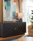 Faulkner - 4 Door Cabinet - Black