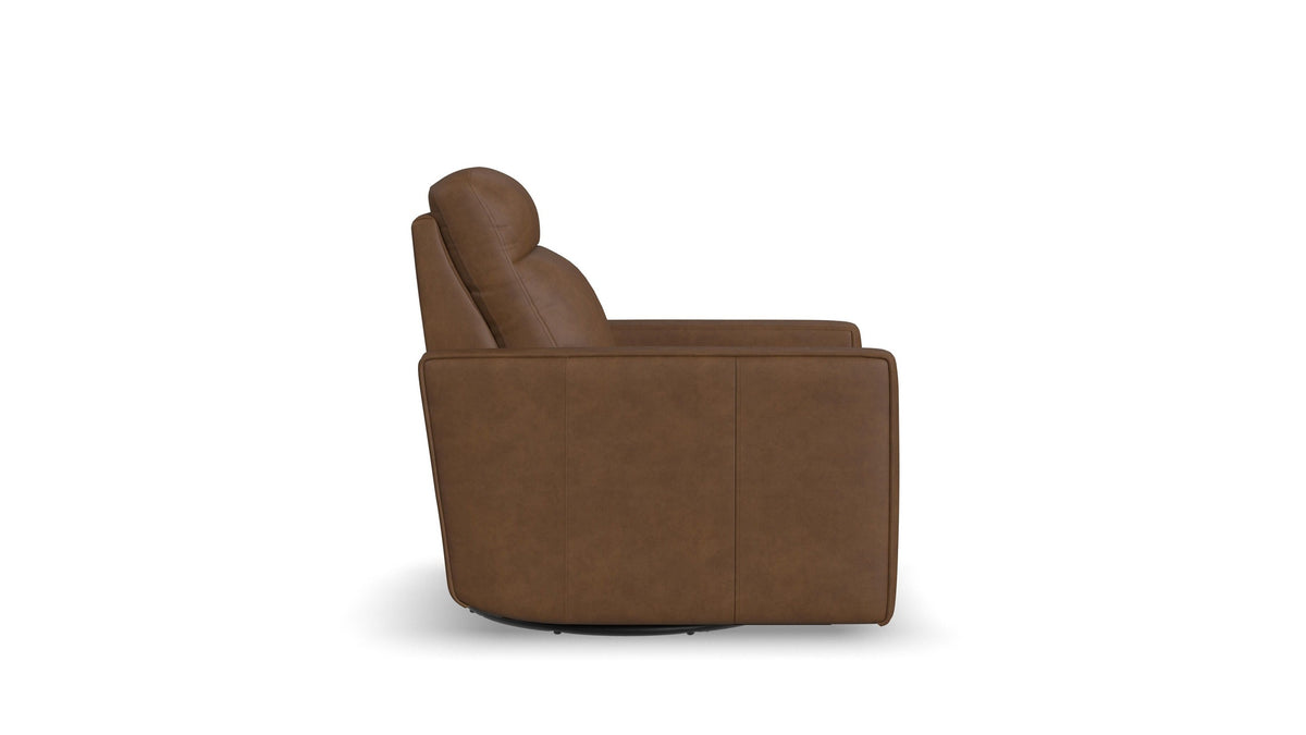 Dutch - Power Swivel Gliding Recliner With Power Headrest, Lumbar, Heat &amp; Massage