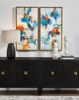 Casual Moments - Framed Abstract Art (Set of 2) - Blue