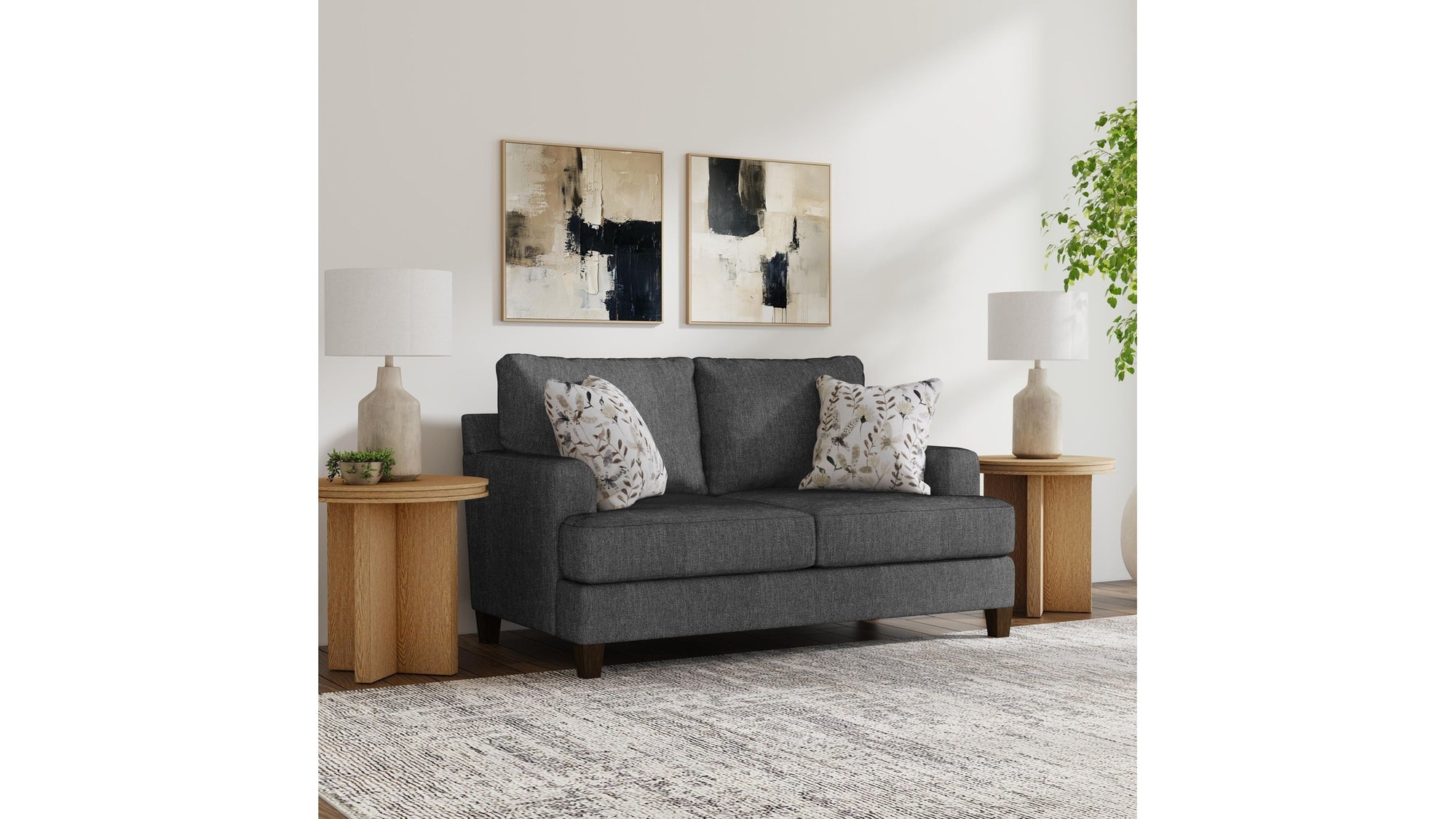 Cole - Fabric Stationary Loveseat