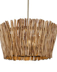 Rhea - 4 Light Wood Branch Chandelier - Woodtone