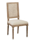 Caned Back Side Chair Set of 2 - Linen & Oak