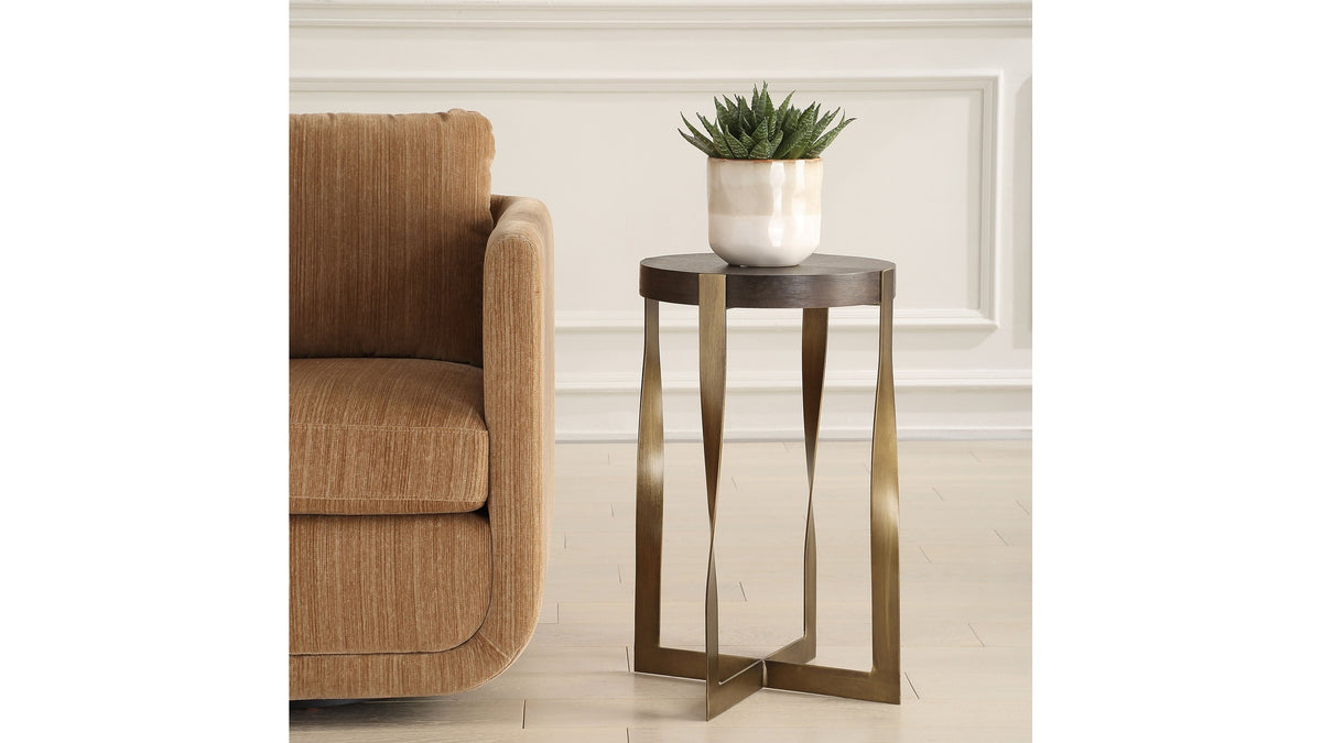 Drew - Brass Accent Table - Bronze