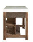 Rustic Marble Island - Light Brown