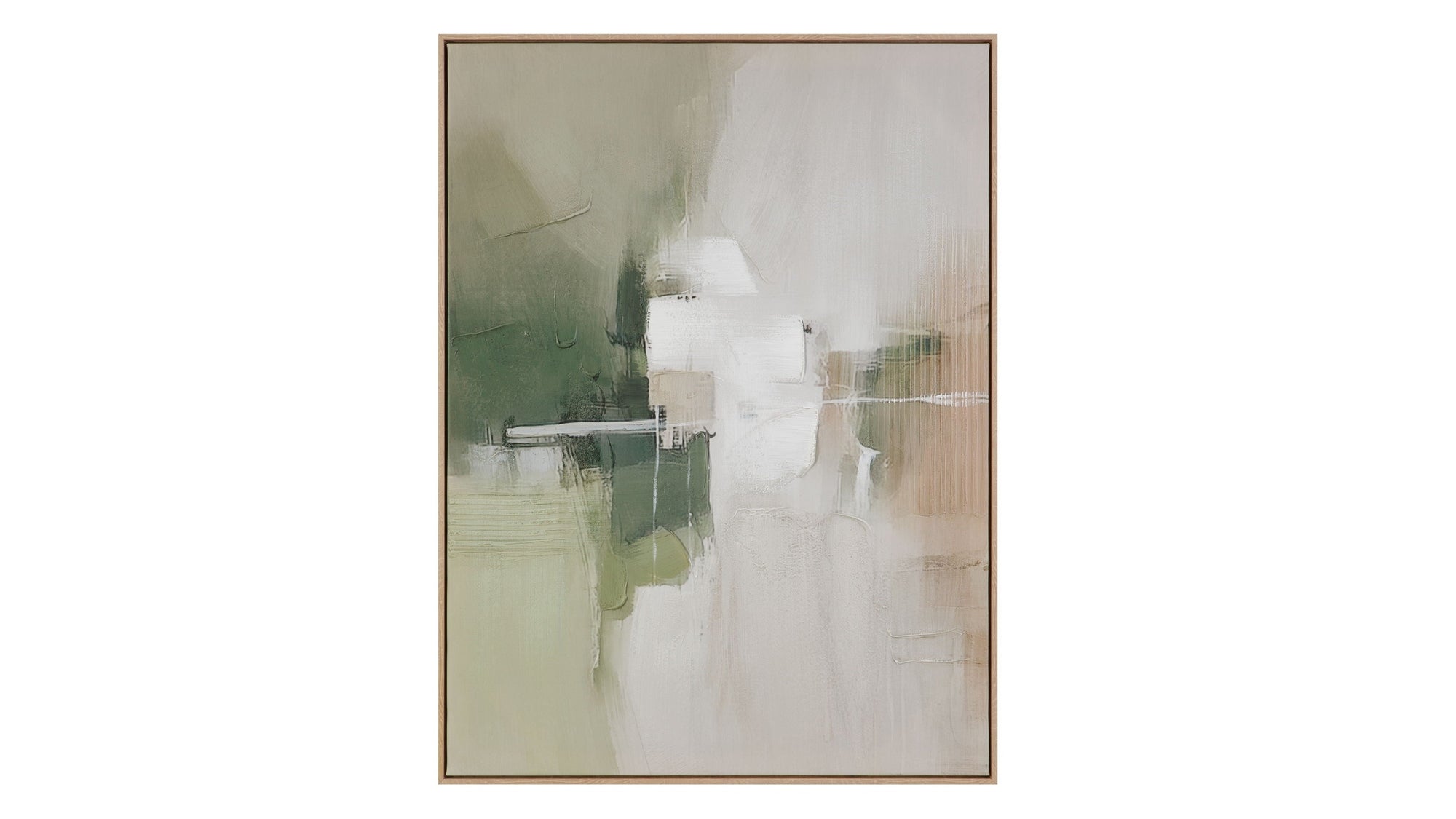 Verdant Horizon II Framed Canvas - Green
