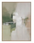 Verdant Horizon II Framed Canvas - Green