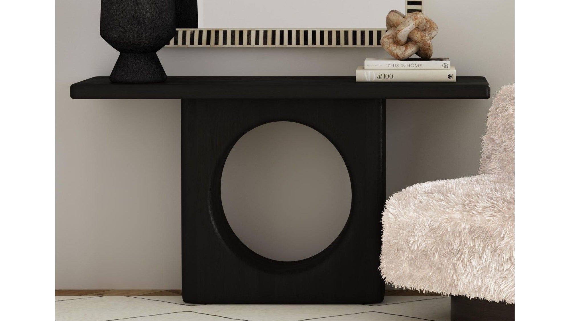 Compass - Console Table - Black