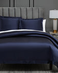 High Shine Satin - King Duvet Cover Set (Set of 3) - Navy