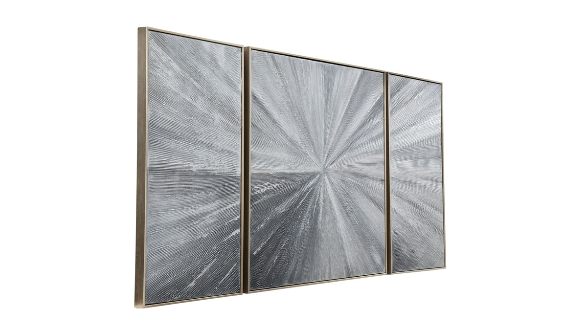Cambric Canvas Art Set of 3 - Dark Gray